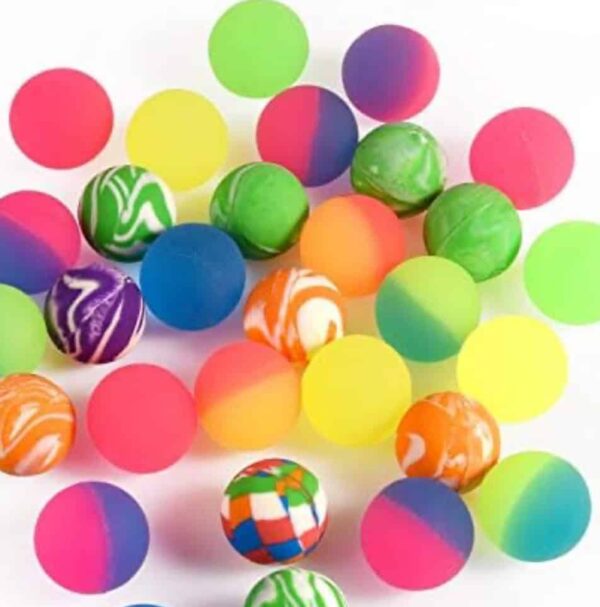 Bouncy Jet Balls 27mm in assorted designs.