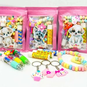 Cute Dogs Pre Filled Party Bags comes pre-filled with a delightful assortment lip gloss, stickers, keyring and much more.