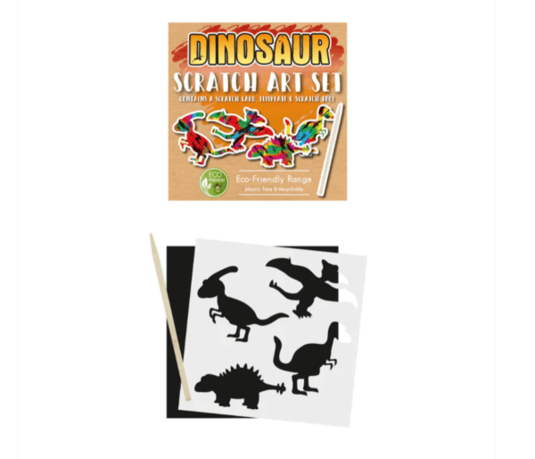 Dinosaur Mini Scratch Art - Plastic Free are 100% plastic free and eco-friendly.