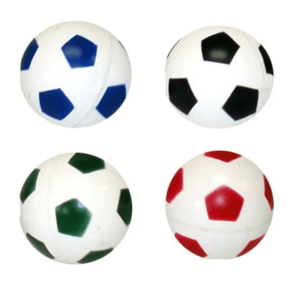 Football Design Bouncy Balls are Small rubber design football design jet ball. Available in assorted colours.