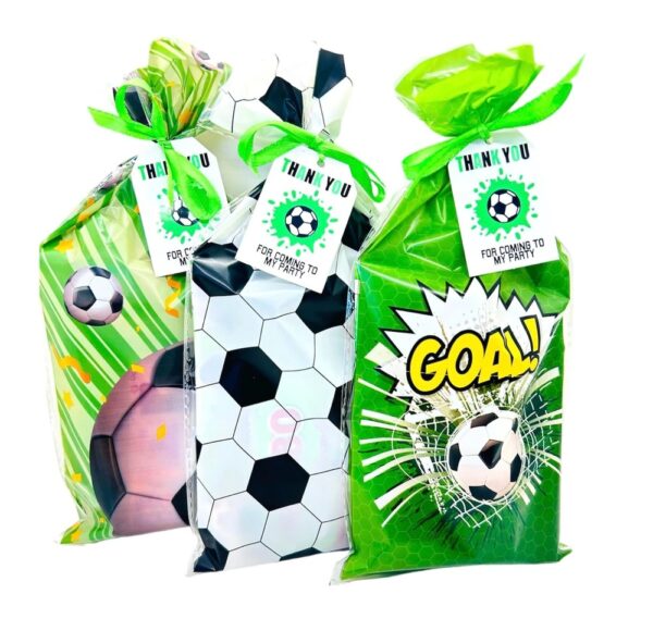 Football Pre Filled Party Bag contains high quality items, bubbles, stickers, keyring, bouncy balls, activity books and much more, contents may vary slightly.