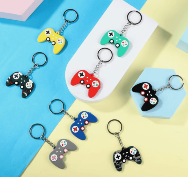 Gamer themed silicone 3D keyrings. Ideal for party bags or as accessories.