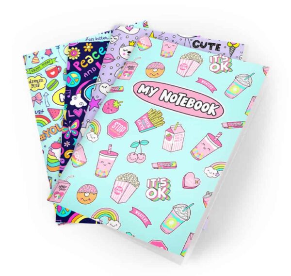 these cute A6 mini girls notebooks are ideal for party bags etc.