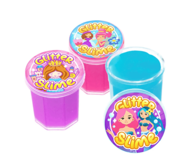 Glitter Slime Pots tiny pots of glittery slime are a must-have for every party!