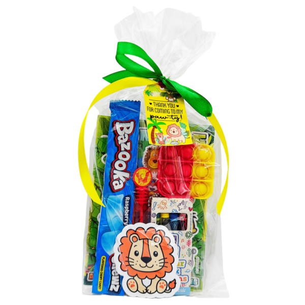 Each Jungle Pre Filled Party bag contains high-quality items, including fidget poppet keyring, bubbles, activity book and much more.