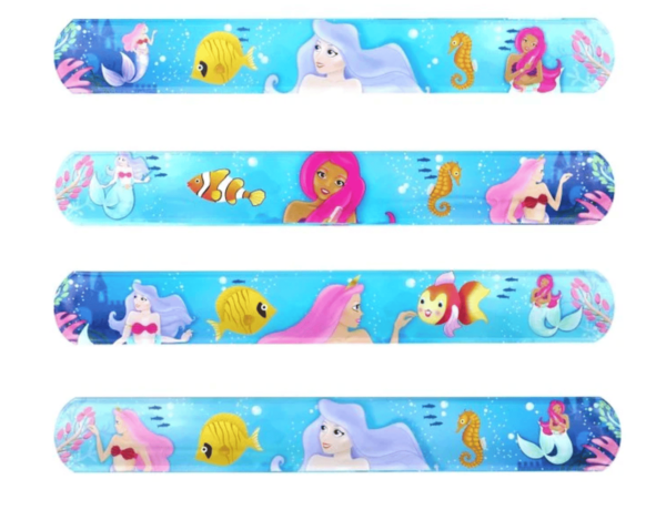 Mermaid Snap Band Bracelets Simply snap the bracelets on your hand and watch them quickly wrap round your wrist to form a snap band.