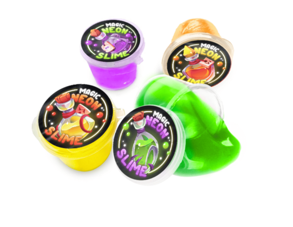 Neon Magic Slime Pots are super mini 3cms neon slime pots.