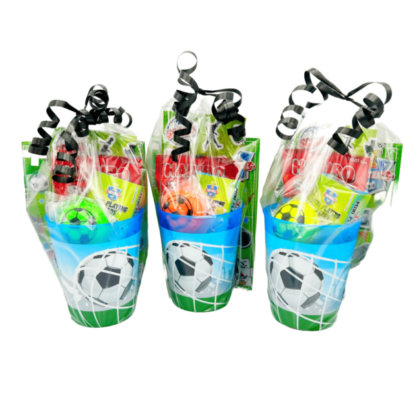 Football Reusable Pre Filled Party Cup Gifts come pre-filled with a delightful assortment bubbles, stickers, activity books and much more.