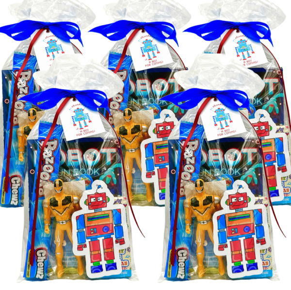 Robots Pre Filled Party Bags contains high-quality items, including fidget poppet keyring, activity book and much more, contents may vary slightly.