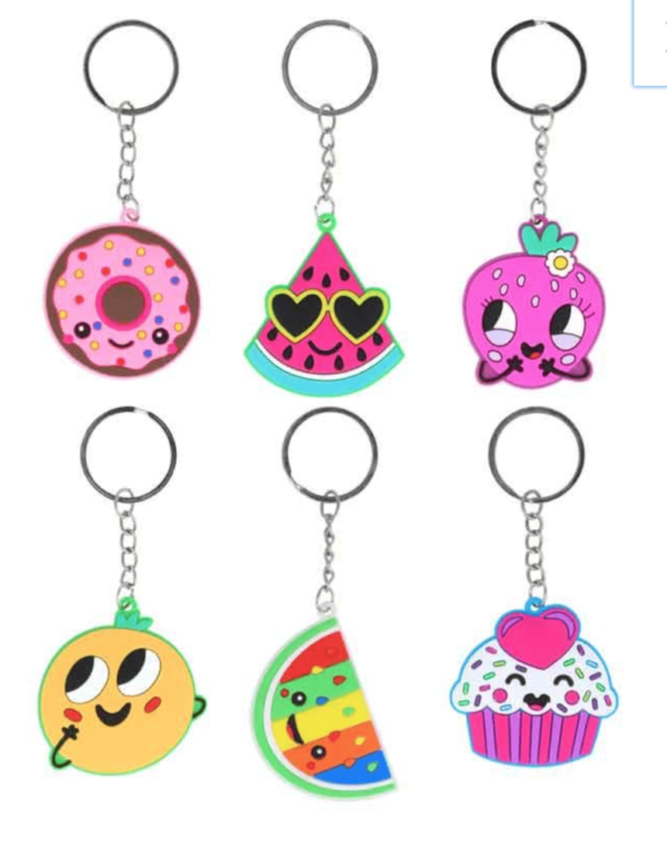 Fruit Keychain comes in assorted designs. Measuring 5cm.