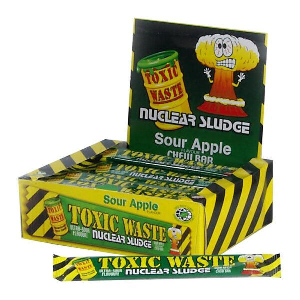 Toxic Waste Nuclear Sludge Sour Apple Bars are vegan Friendly.