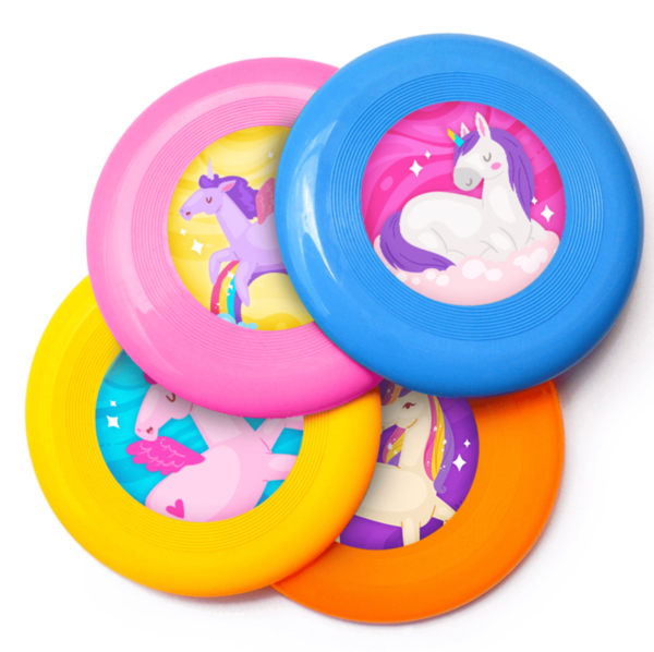 Mini Unicorn Frisbee's are compact and colourful, these flying discs are ideal as party bag fillers.