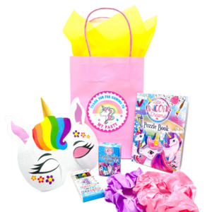 Unicorn Pre Filled Eco Friendly Paper Party Bags contains high-quality items, including paper masks, playing cards, activity book and much more.