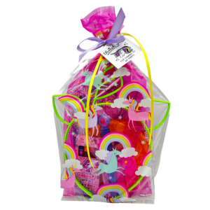 Each Unicorn Rainbow Deluxe Filled Party Bag contains high-quality items, including fidget poppet keyring, bubbles, activity book and much more.