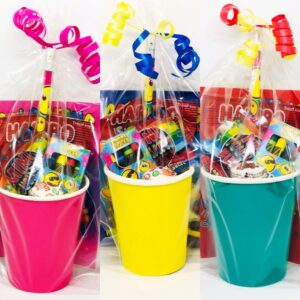 Unisex Pre Filled Party Cup Gifts come pre-filled with a delightful assortment bubbles, stickers, activity books and much more.