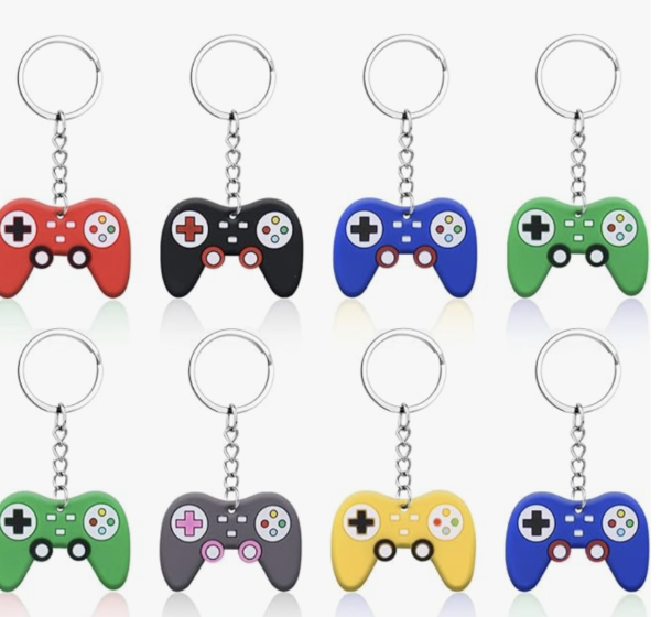 Video Gamer Keychain is designed in the shape of a gamepad, which is cute and fun.