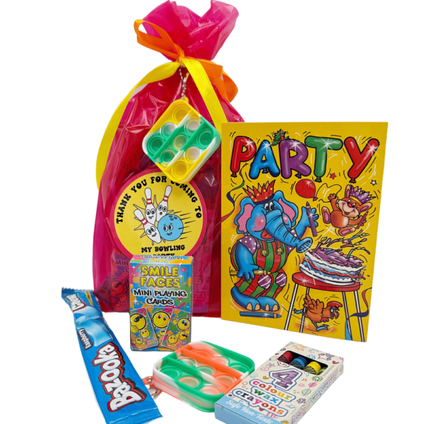 Bowling Pre Filled Party Bags that your little guests will light up with joy when presented these grab bags brimming with delightful treasures. Whether you're celebrating your son or daughter, nephew or niece, these bags cater to all kids and occasions. Putting smiles on children's faces has never been easier!