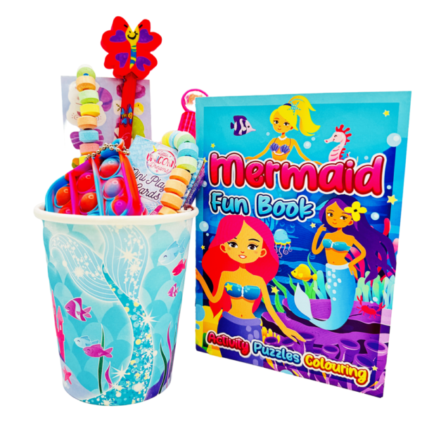 Mermaid Pre Filled Party Cup Gift comes pre-filled with delightful surprises! Whether it’s candy, snacks, or party favours, each cup is a treasure trove of goodies that will keep your guests smiling.