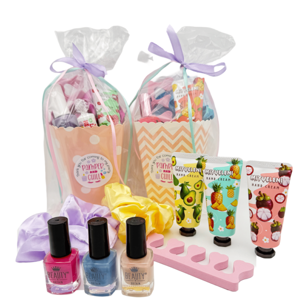 Inside the Girls Pamper Box, you’ll find an array of fabulous goodies designed to make any girl feel like a queen. The vibrant colours and fun packaging make it an eye-catching addition to any birthday treats or party bags.