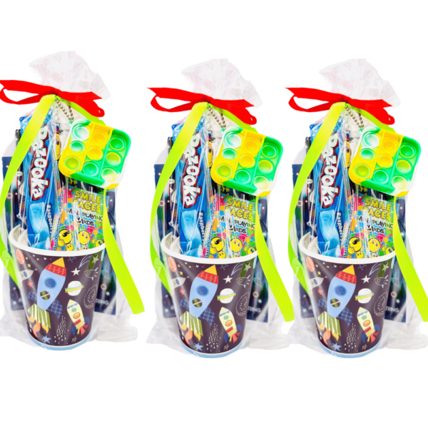 Space Pre Filled Party Cup Gifts are party cup that come pre-filled with delightful surprises! Whether it’s candy, snacks, or party favours, each cup is a treasure trove of goodies that will keep your guests smiling.