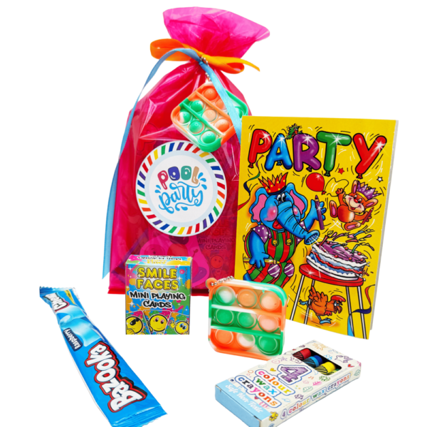 Swimming Pre Filled Party Bags are Packed with a popular assortment of toys and surprises, these unisex goodie bags save you from the headache of filling treat bags one by one. Instead of stressing over the little details, you can focus on making their big day extra special